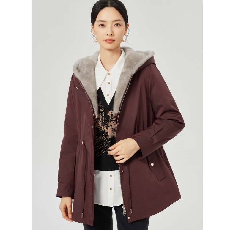 娜尔思连帽内胆可拆卸御寒外套冬装外套NT00215A5