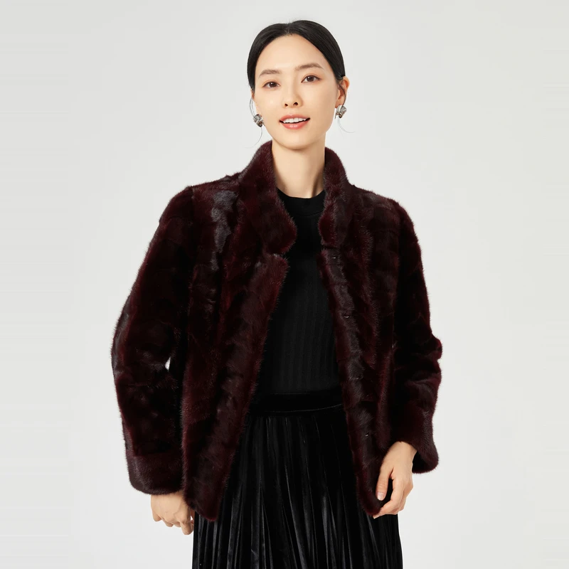 娜尔思气质时尚半高领短外套女24冬外套NS02845S8