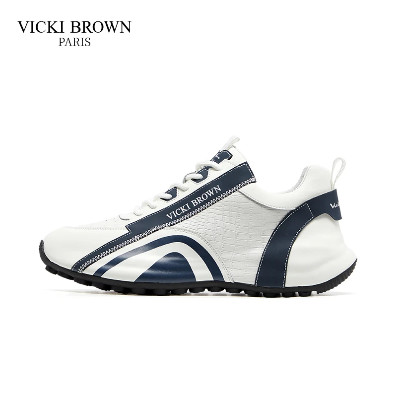 法国VICKI BROWN 高端韩版百搭个性潮流男士厚底时尚跑步鞋运动鞋