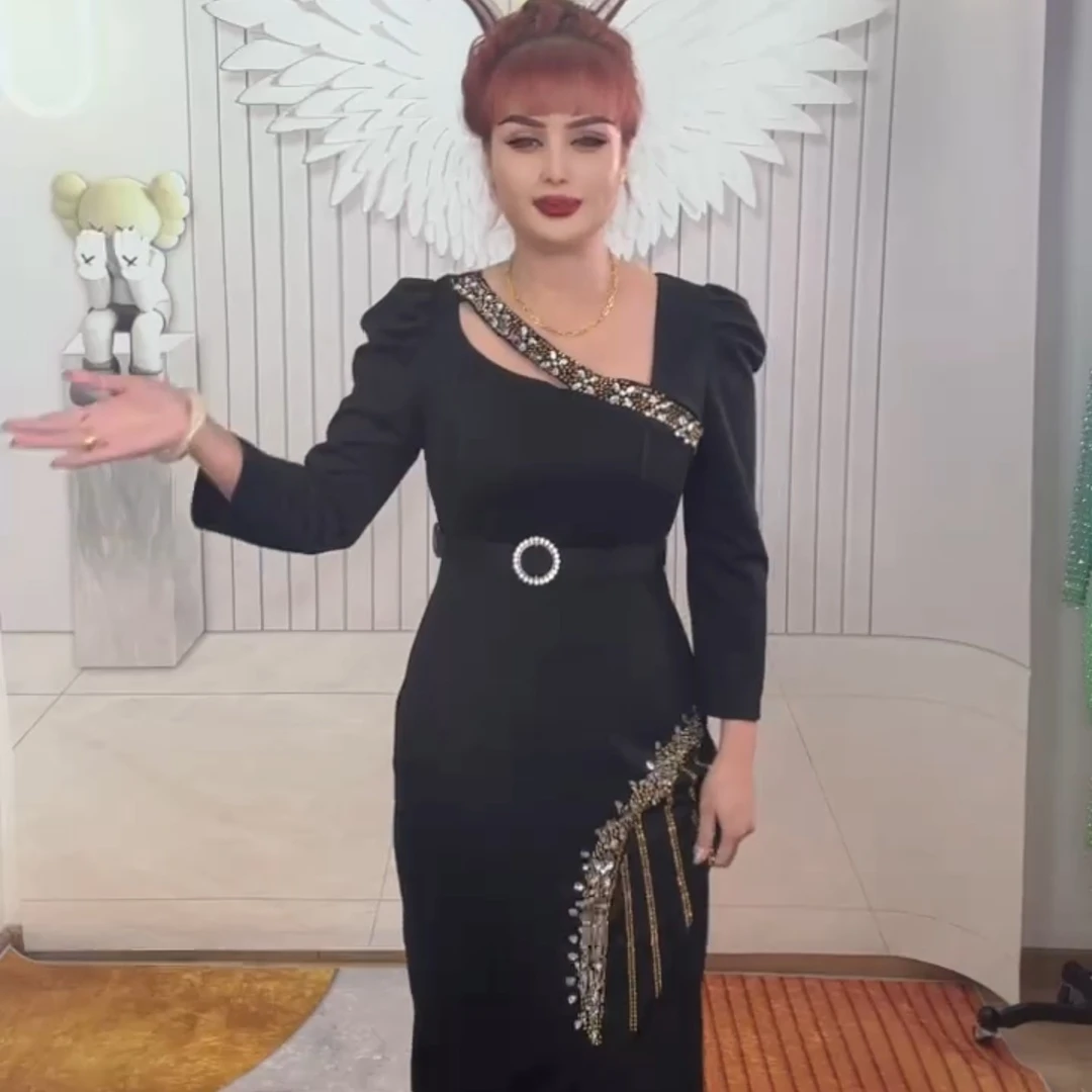 开叉中式文艺连衣裙