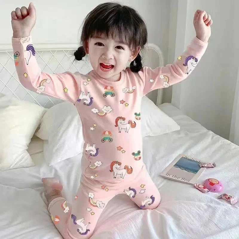 【冬季大促】儿童内衣套装春秋女童秋衣秋裤保暖宝宝线衣线裤空调