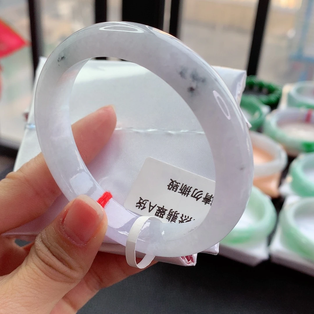 翡翠手镯未镶嵌天然翡翠手镯55