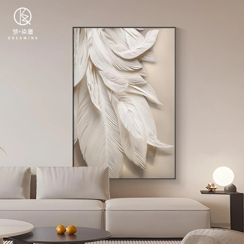 梦染墨现代玄关装饰画高级感意式客厅落地画沙发挂画过道画走挂画