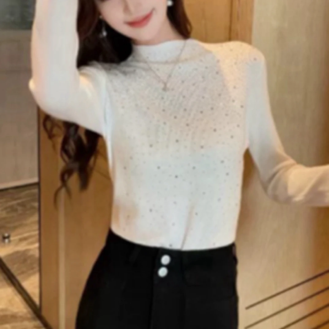 V8068 【子杉专属】2024秋冬新款时尚百搭休闲打底衫