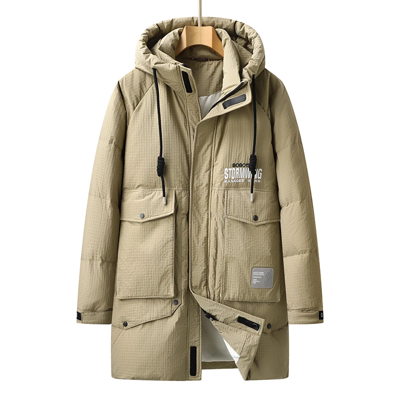 【90鸭绒新国标】300斤可穿大码羽绒服中长款加肥加大外套大号男装