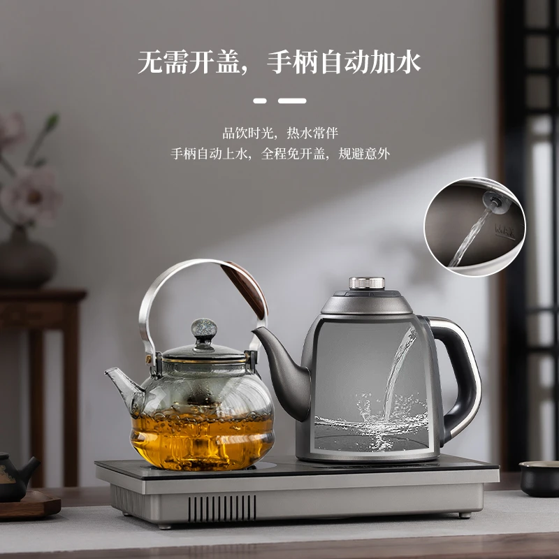 迈丰丨纯钛自动上水烧水壶电陶炉泡茶茶台一体嵌入式煮茶电茶炉