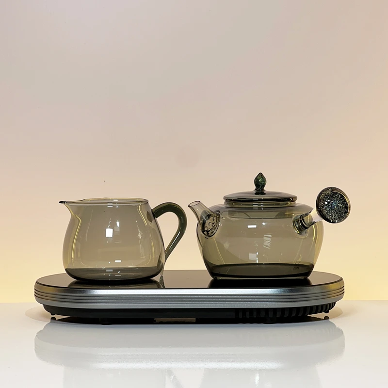 迈丰丨艾玛诗双灶电陶炉煮茶器保温电茶炉耐热玻璃煮茶壶茶具