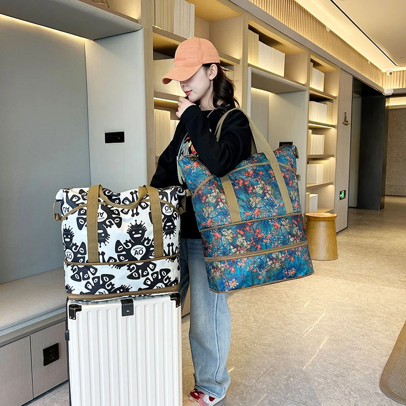 时尚新款旅行包大容量防水外出耐用行李袋休闲健身待产手提行李包