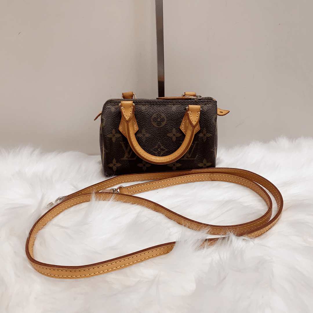 95新 LouisVuitton/路易威登 路易威登经典老花speedy mini斜挎包