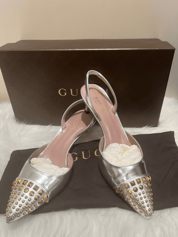 95新 GUCCI/古驰 古驰女鞋凉鞋时尚包头尖头35码