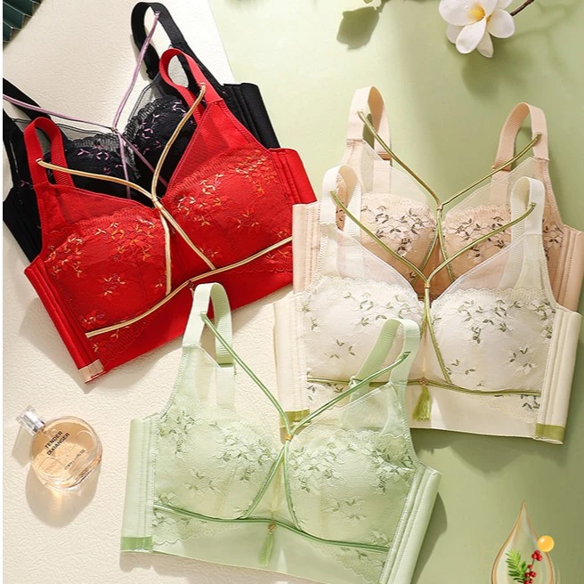 纺予萱新品烟花典瑞小胸显大聚拢调整型内衣无痕透气舒适女士文胸