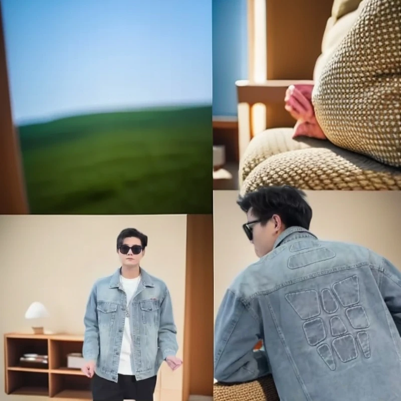 8882美式复古秋季穿搭高级感牛仔外套欧美高街hiphop拼接印花夹克