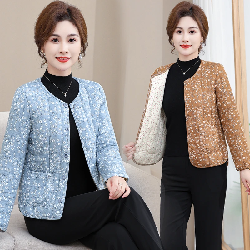 新款冬妈妈新款贴身小棉袄夹棉内胆保暖棉服薄款老太太冬天棉袄