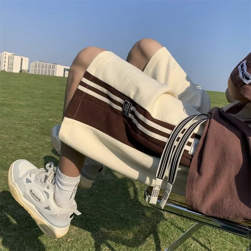 美式短裤男夏季篮球五分中裤青少年大码潮牌宽松休闲沙滩运动裤子