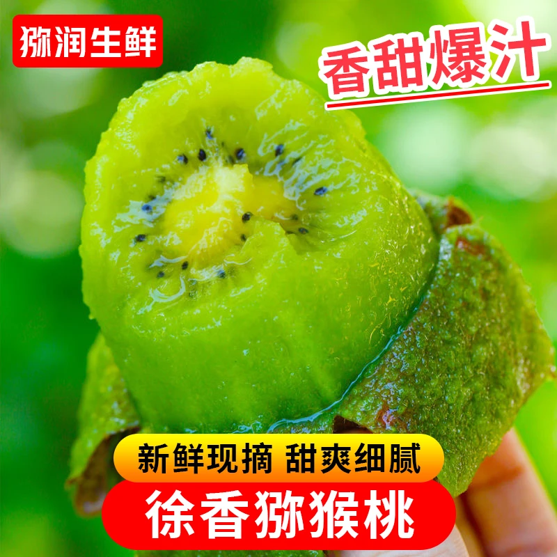 猕润陕西徐香猕猴桃绿心新鲜水果眉县产地直发9分甜孕妇水果2-5斤