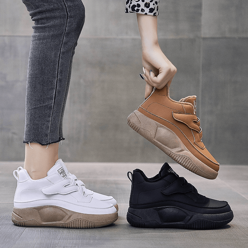 2023冬季新款加绒加厚女鞋高帮雪地棉保暖鞋女厚底K8601//ZRR