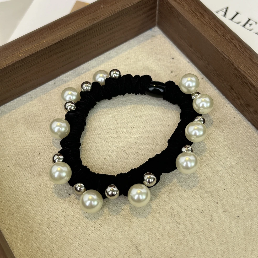 【阿敲】A558~秋冬头绳韩国东大门新款发饰钉珠发圈马尾辫-麦穗头饰