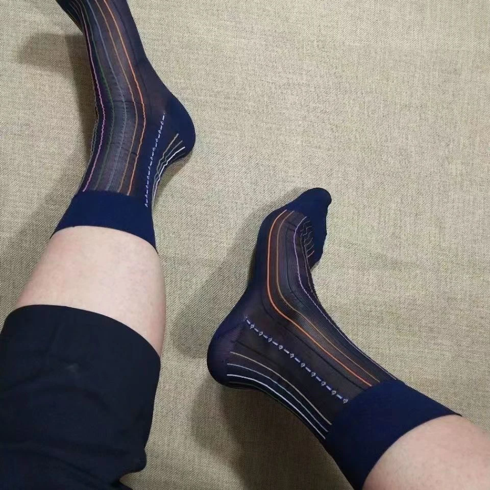 男士彩色条纹丝袜（5双装）
