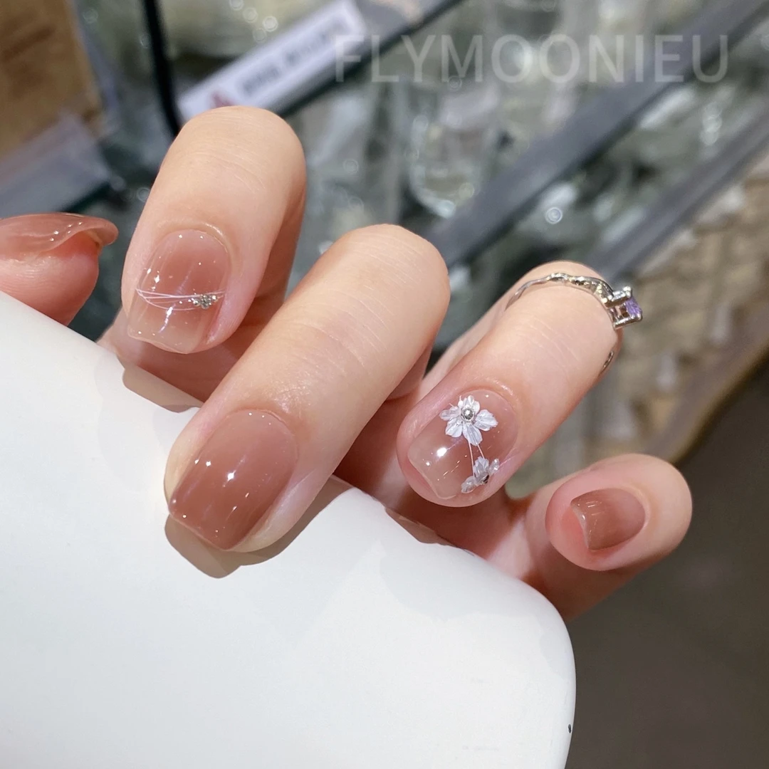 锦照华容   蝶诗舞   纯手工定制美甲贴片 高级定制穿戴甲10片