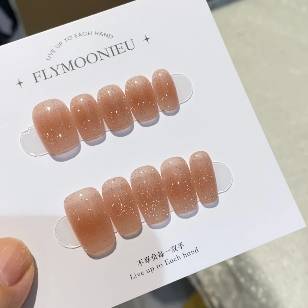 星星点灯 蝶诗舞  纯手工定制美甲贴片 秋冬气质定制穿戴甲10片