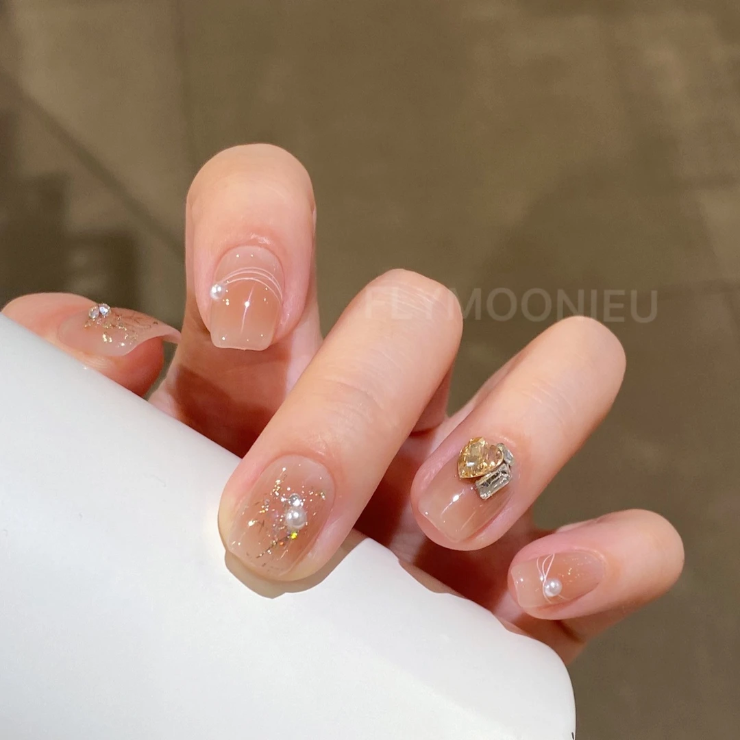 伯牙绝弦    蝶诗舞   纯手工定制美甲贴片 高级定制穿戴甲10片