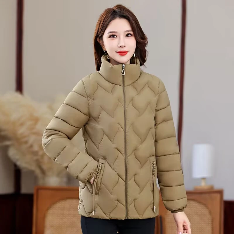 清仓#9861冬季中老年秋冬时尚新款羽绒棉衣保暖大码棉服棉袄