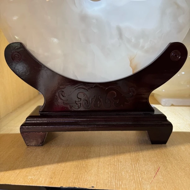 月亮座新中式家居摆件（具有天然纹路纹理，介意者慎拍）