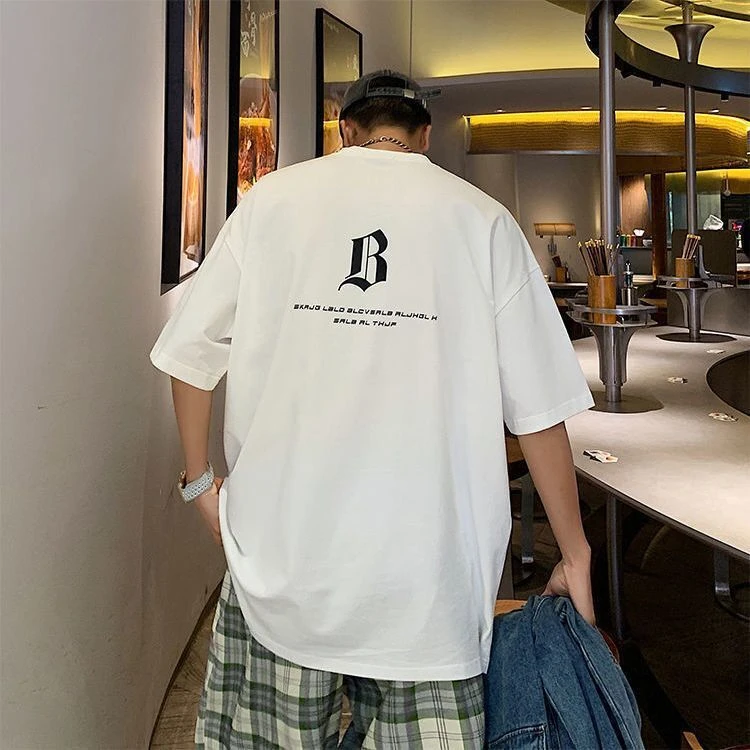 305#港风潮牌简约ins短袖T恤男女夏季新款情侣装高街纯棉百搭上衣