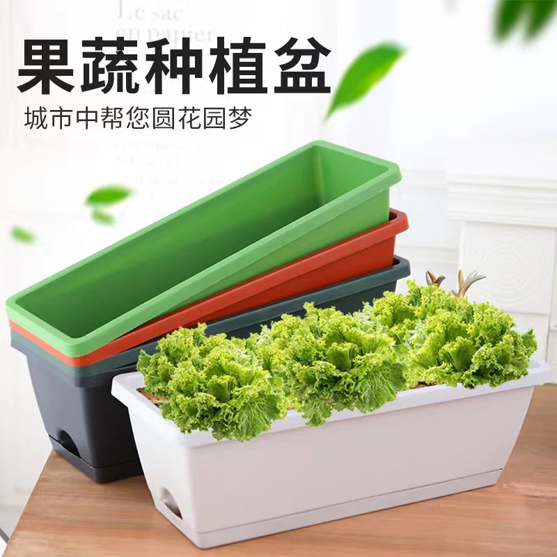 花盆阳台种菜盆蔬菜种植种菜神器塑料长条花盆槽盆栽种植盆长花盆