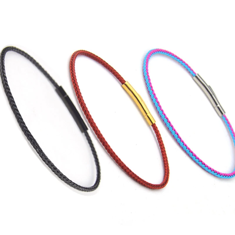 不锈钢手链 钢丝绳细手绳手链小孔金珠转运珠串珠diy穿珠绳红绳