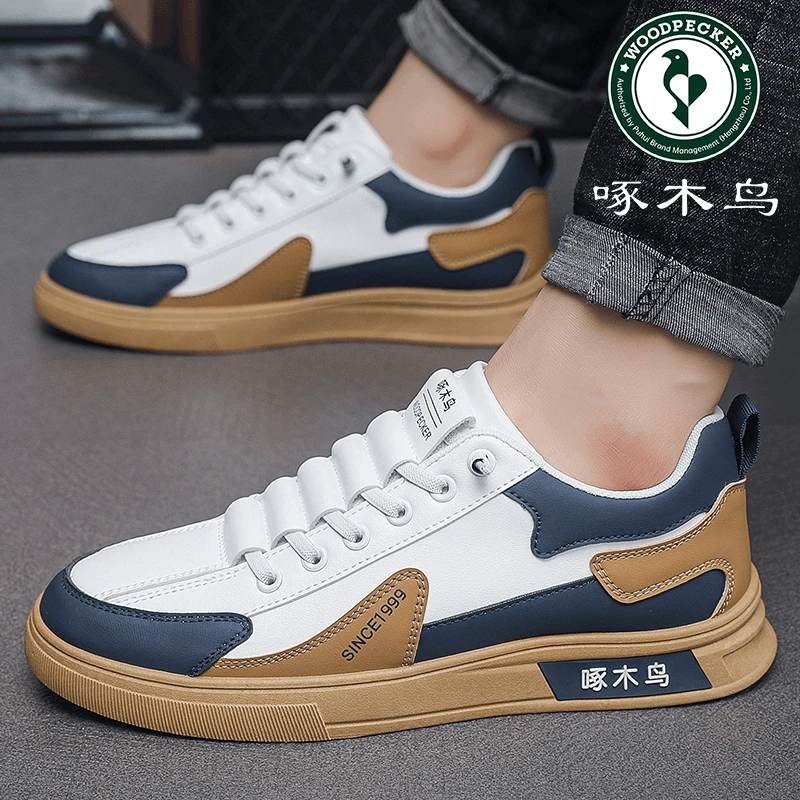 【正品】啄木鸟男运动休闲鞋百搭低帮潮鞋秋季时尚韩版潮流透气板鞋