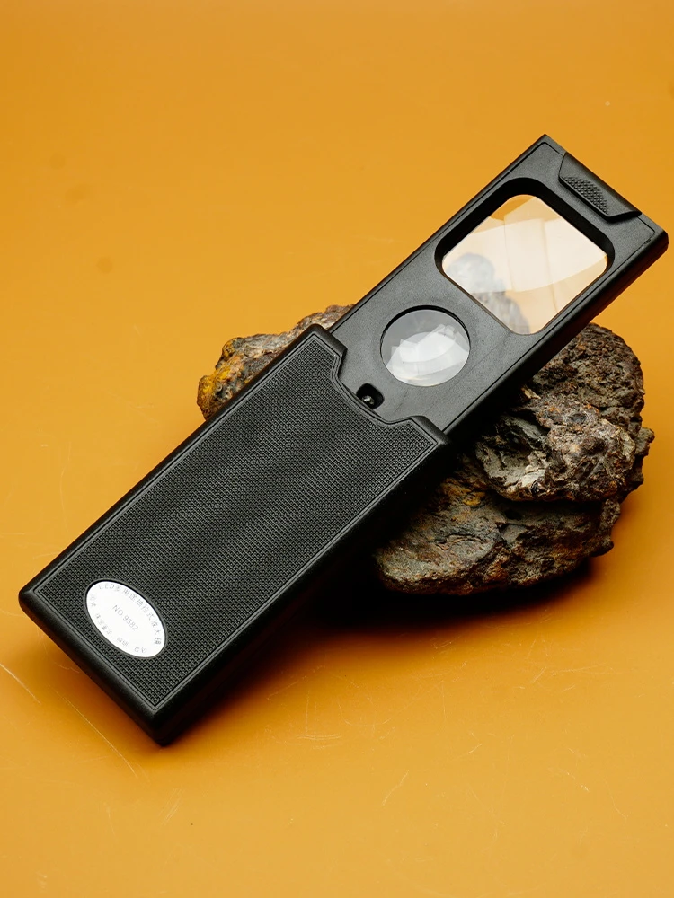 拜斯特抽拉式放大镜带led灯45倍手持便携式高白紫光验钞老人阅读