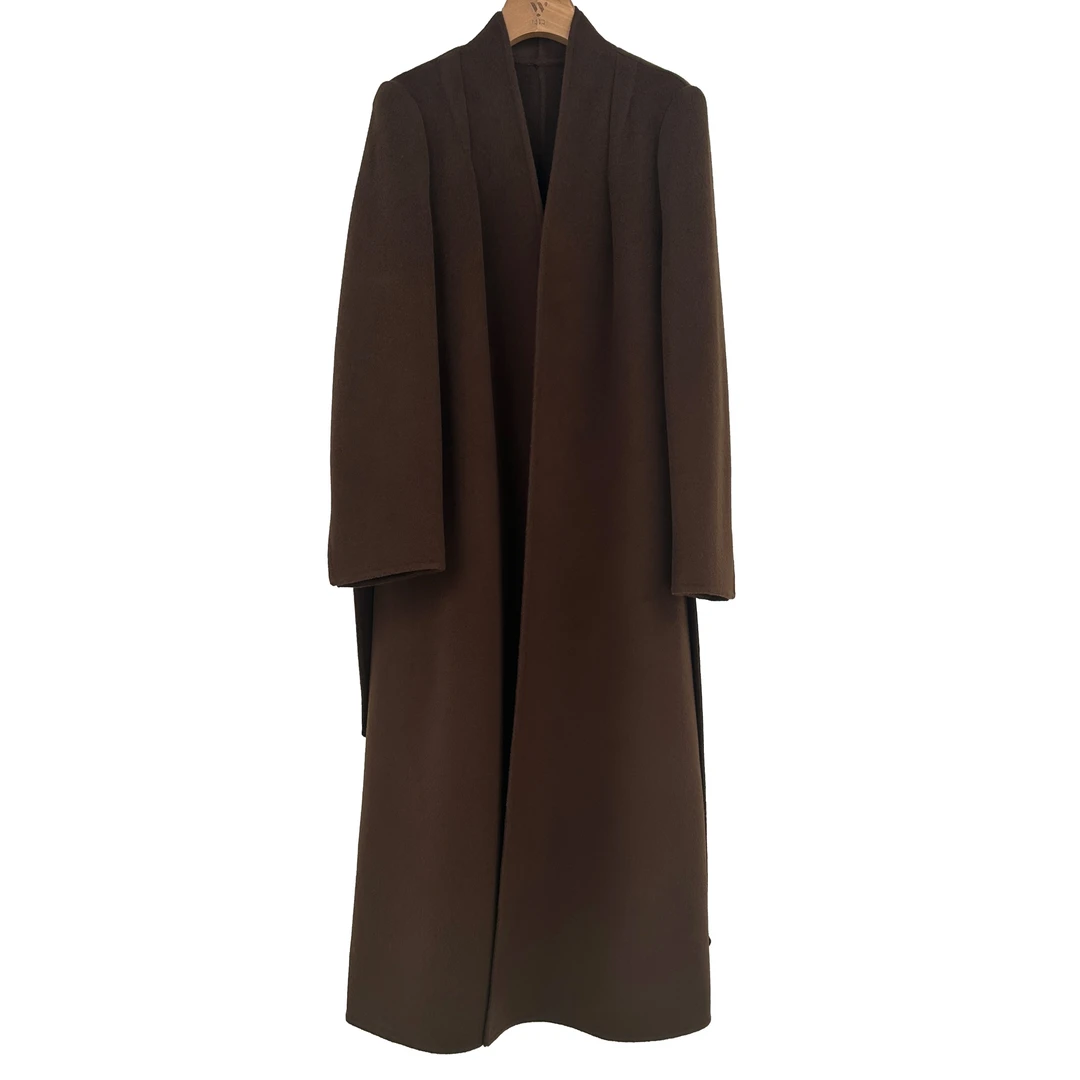 【苏大美】正肩简约大气羊毛羊羊绒双面呢大衣24HW769-3070