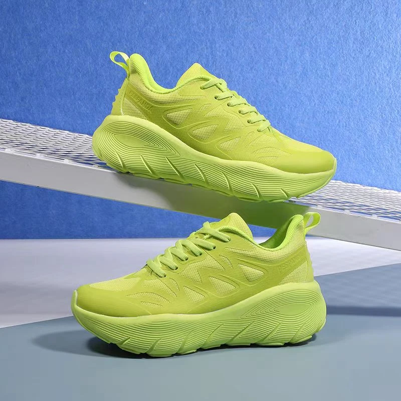 佩斯熊猫跑步鞋缓震跳操鞋夏泡泡弹有氧健身运动鞋女青少年白色鞋