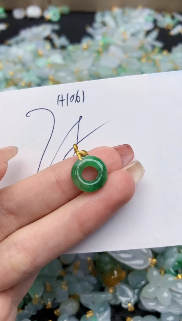 【闪购商品】翡翠颈饰18K金镶嵌 天然翡翠A货