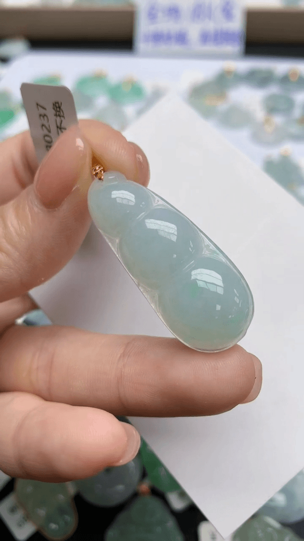 【闪购商品】翡翠颈饰18K金镶嵌187  天然翡翠A货