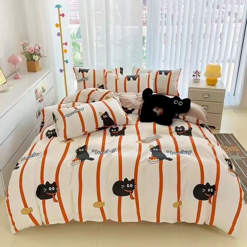 【红条猫】200*230cm四季柔软加厚春秋被冬被