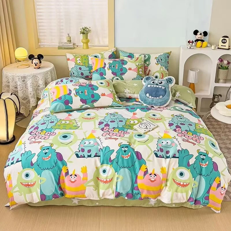 【歪歪精选】200*230cm四季柔软加厚斜纹春秋夏被！大眼怪和毛豆