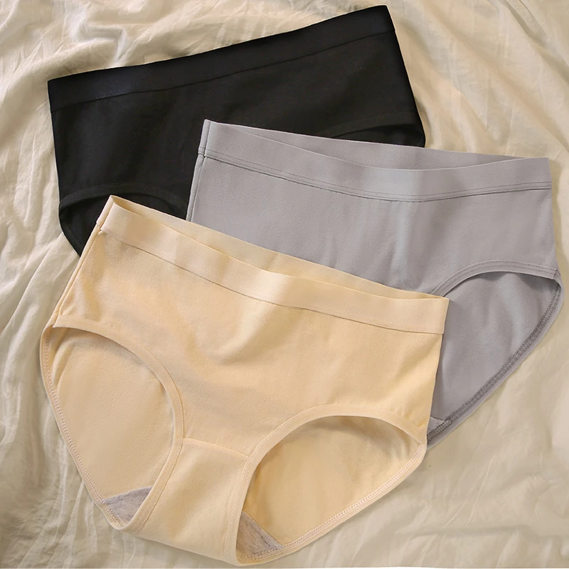【清仓】棉质中腰内裤女士简约纯色款8919