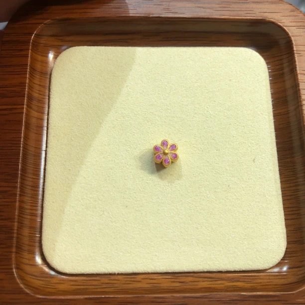 足金999烧蓝蝴蝶转运珠