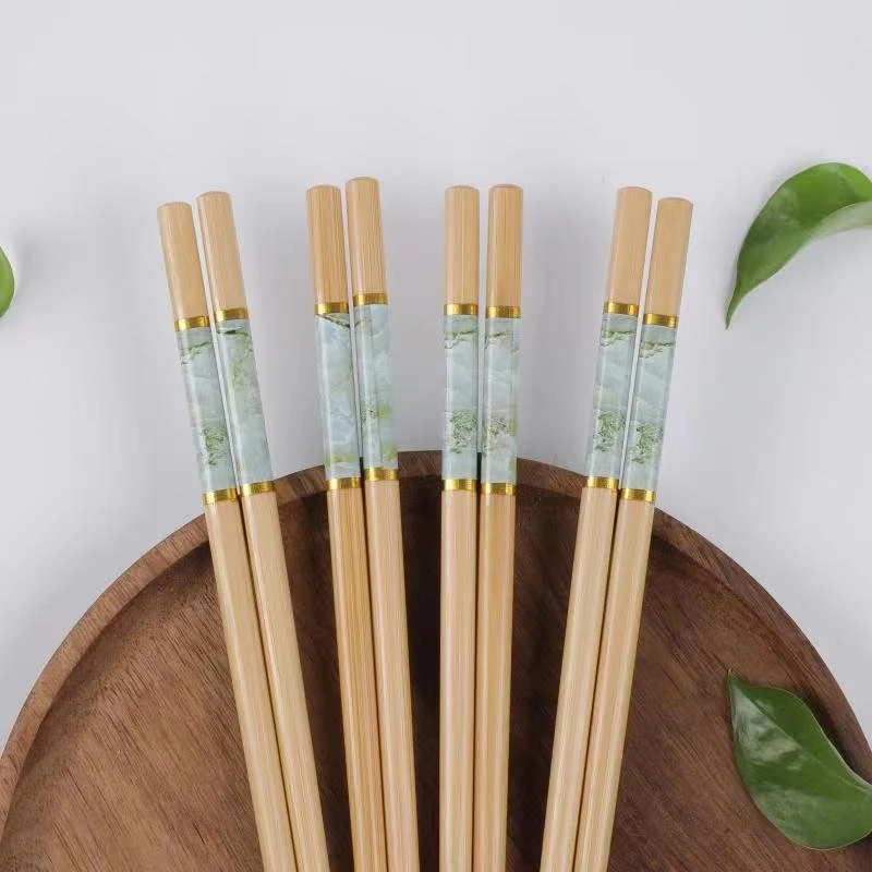 筷子家用高档2025年全新款环保防霉防滑竹木筷子一家人五色分竹筷