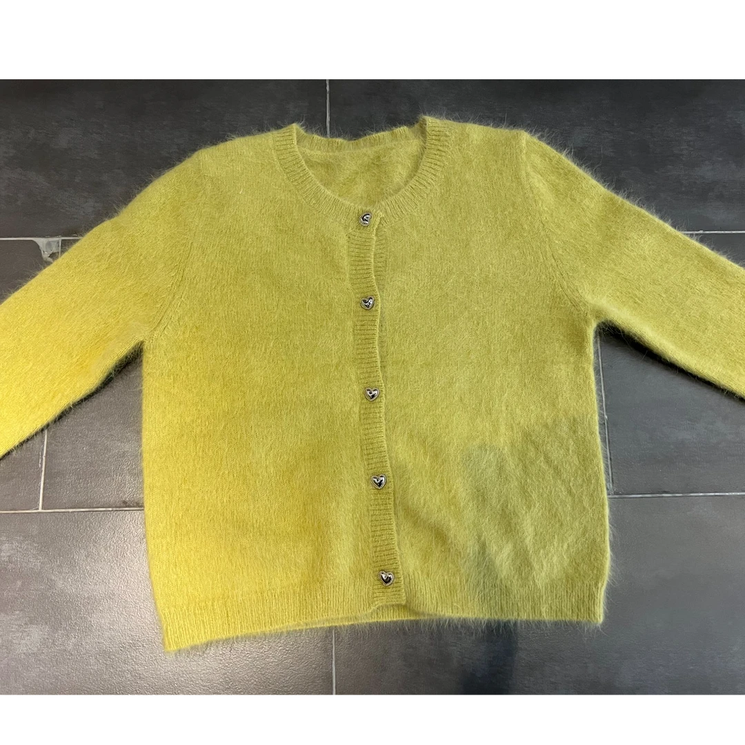 小清新气质浣熊绒小开衫