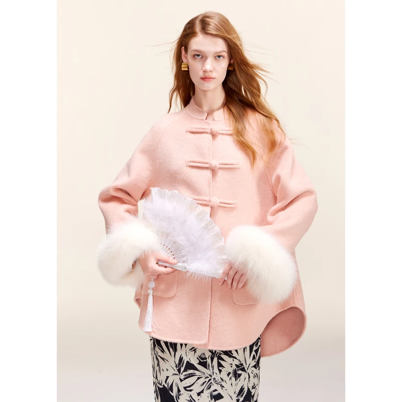 miss COCOON冬季新中式棉羊毛毛呢外套0165