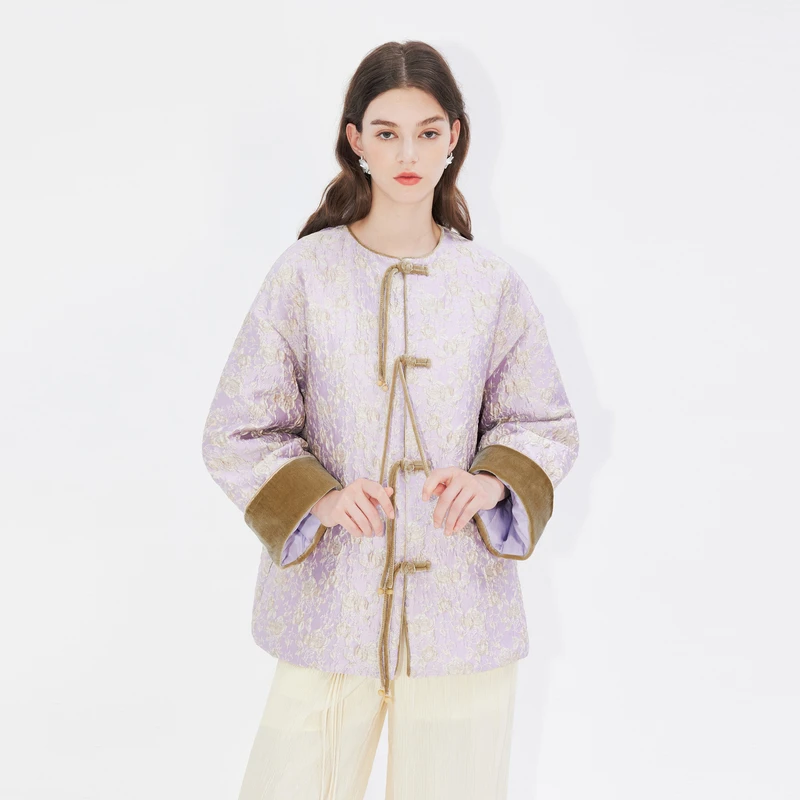 missCOCOON新中式手工盘扣丝绒羽绒服0551