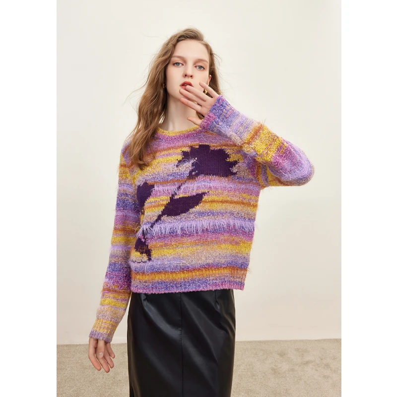 missCOCOON慵懒渐变时髦毛针织衫0152