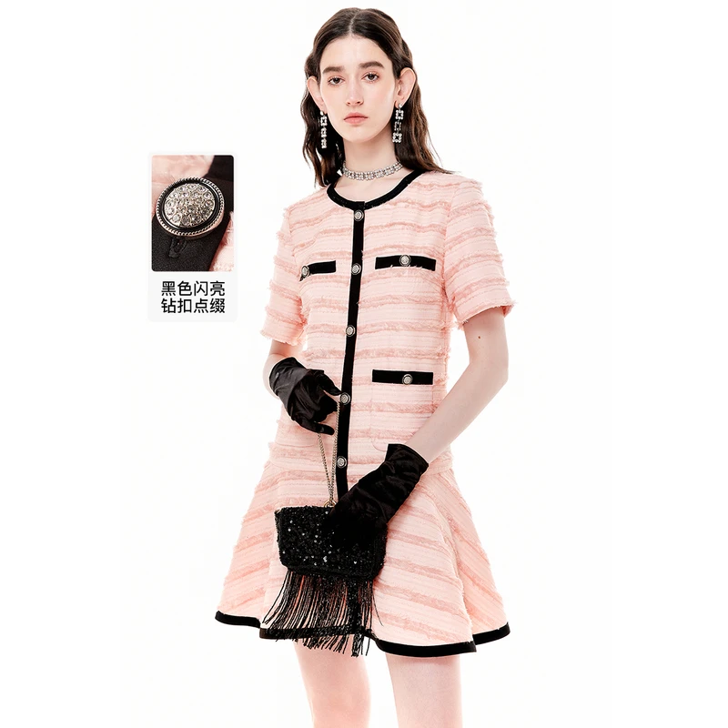 MISSCOCOON24夏千金经典小香风连衣裙0188