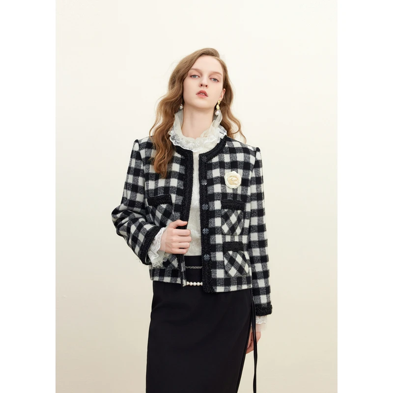 missCOCOON时髦冬装女短大衣0310