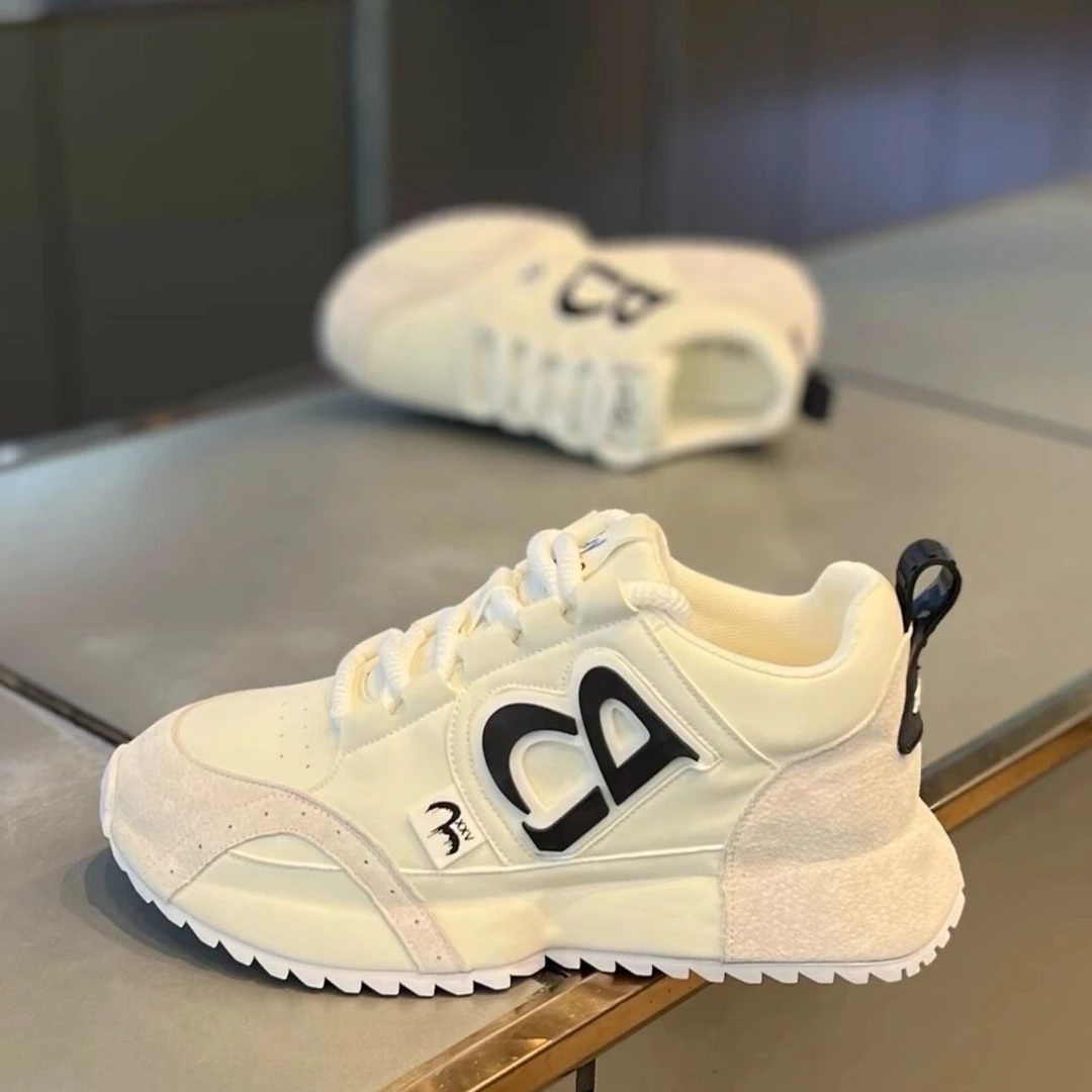 阿甘潮男鞋2024年秋季新款磨砂皮厚底增高拼色百搭网红爆款休闲鞋