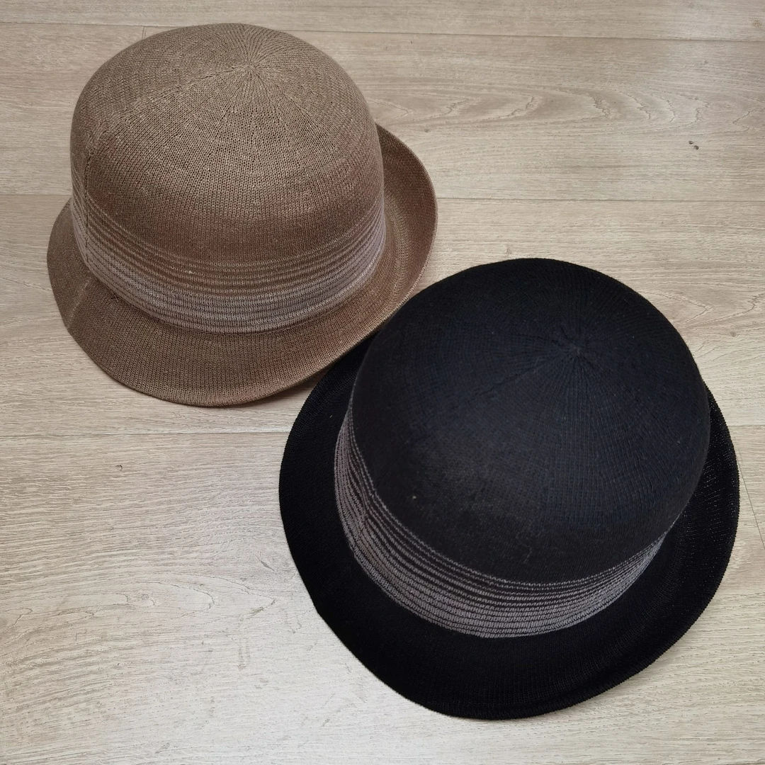 轻盈透气亚麻前翘檐礼帽撞色线条复古文艺防晒盆帽夏季女 84020