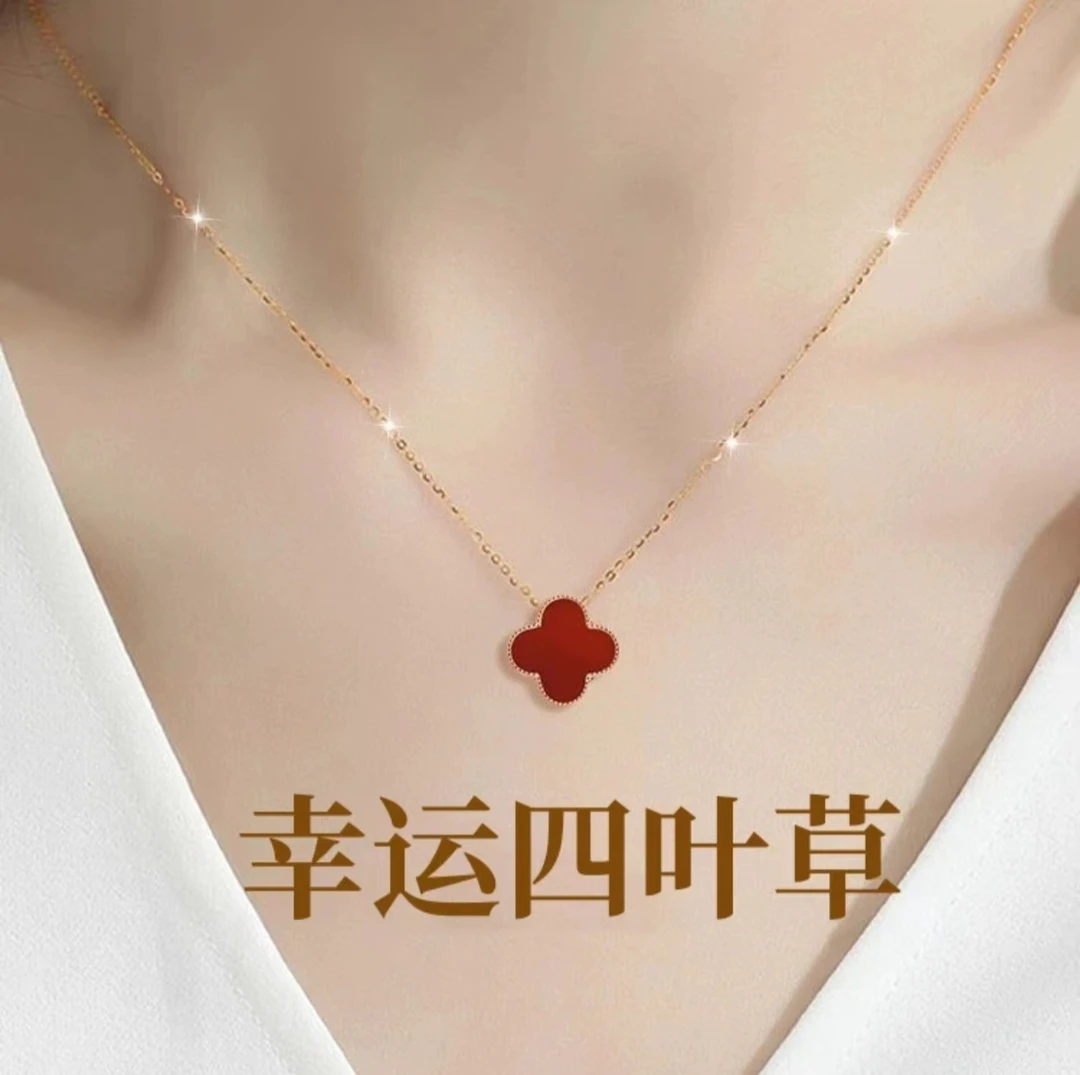 CHUHAN/初菡 合金项链 简约幸运四叶草单花时尚项链气质百搭